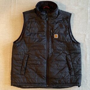 Carhartt Black Quilted Puffer Vest Mens Large